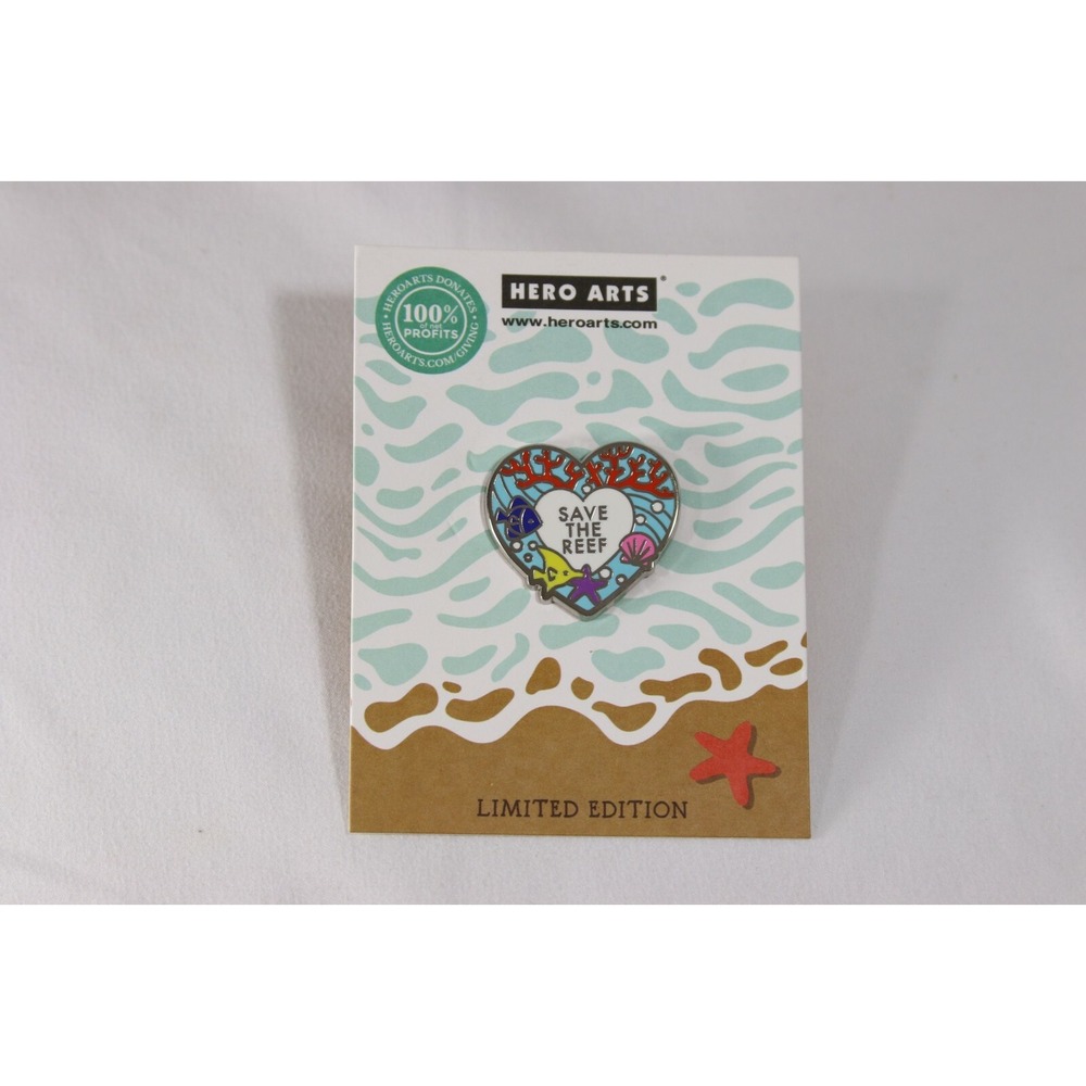 Hero Arts Save The Reef Enamel Pin CH329 Limited Edition Ocean Fish Starfish
